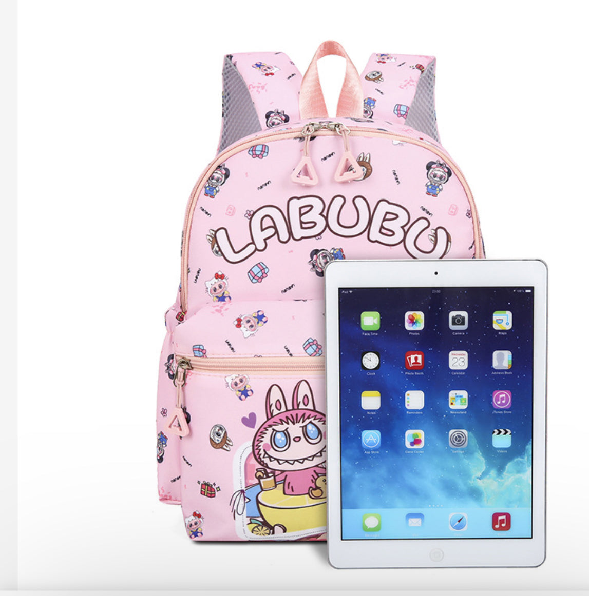 Mochila “Labubu” 3 en 1 – Incluye bolso pequeño y cartuchera (varios diseños)