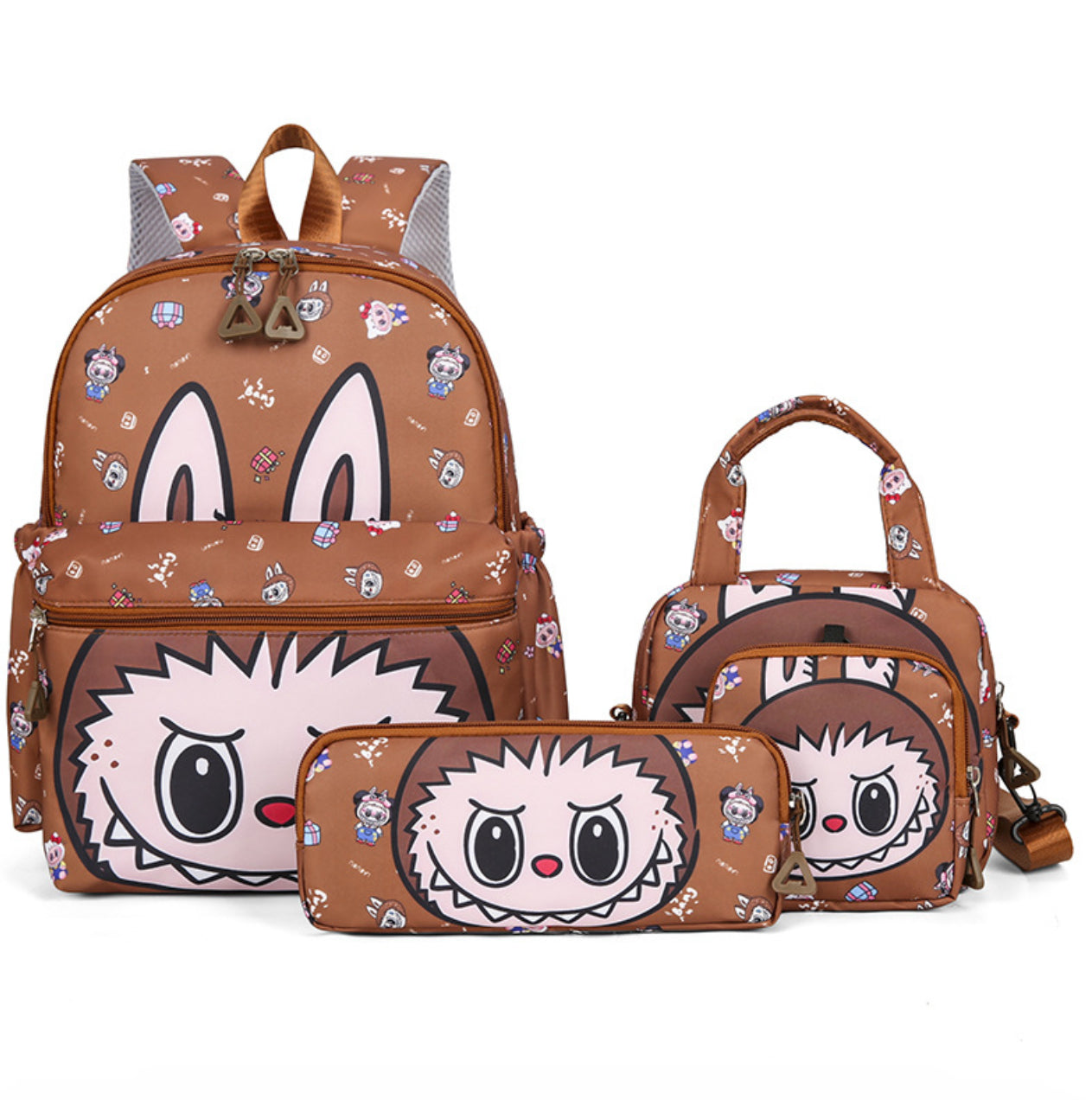 Mochila “Labubu” 3 en 1 – Incluye bolso pequeño y cartuchera (varios diseños)